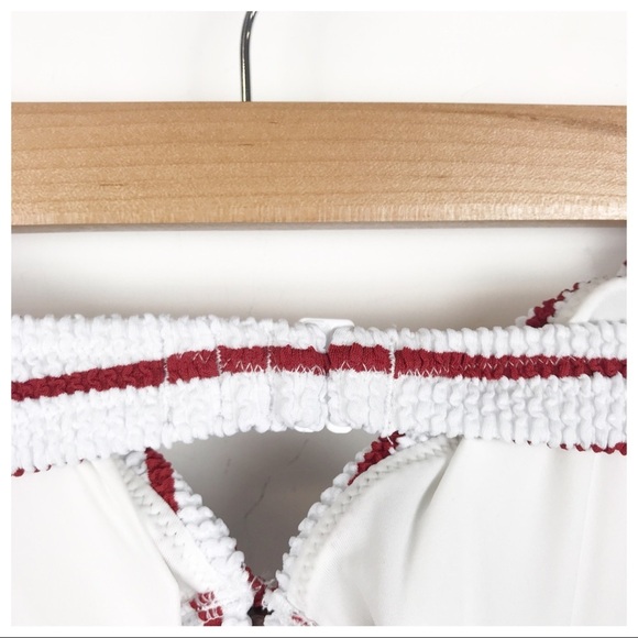 NWT J.Crew Scrunchie Ring Bandeau Bikini Top in‎ Stripe size XL - Picture 10 of 14